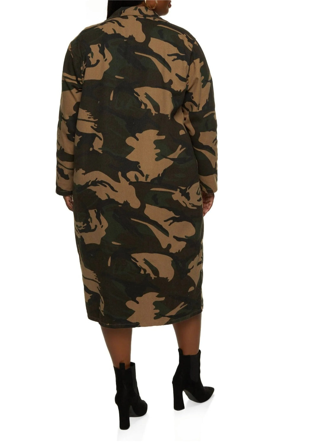 Camo Trench Coat Olive