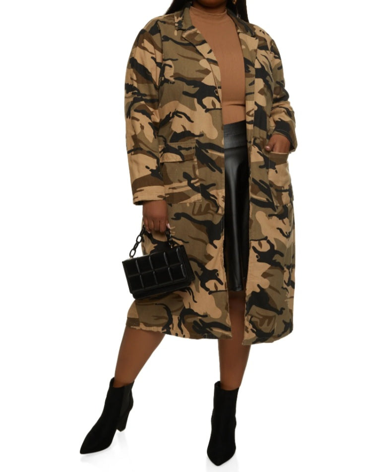 Camo Trench Coat