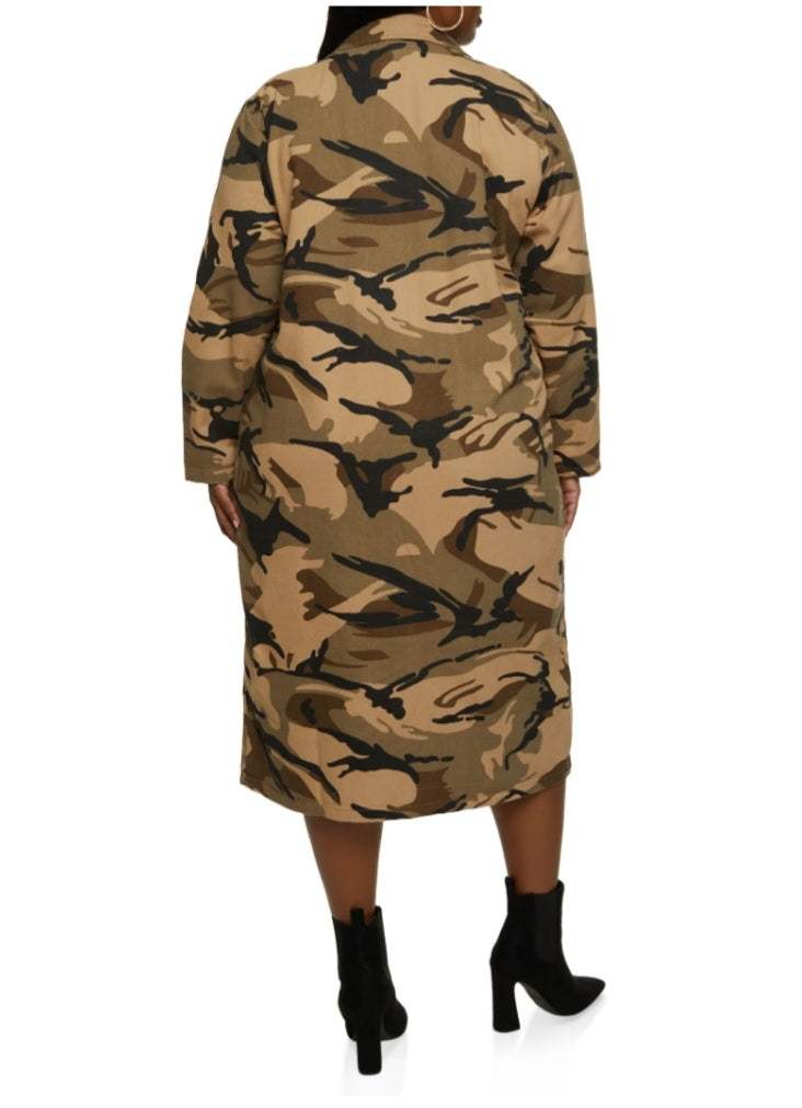 Camo Trench Coat